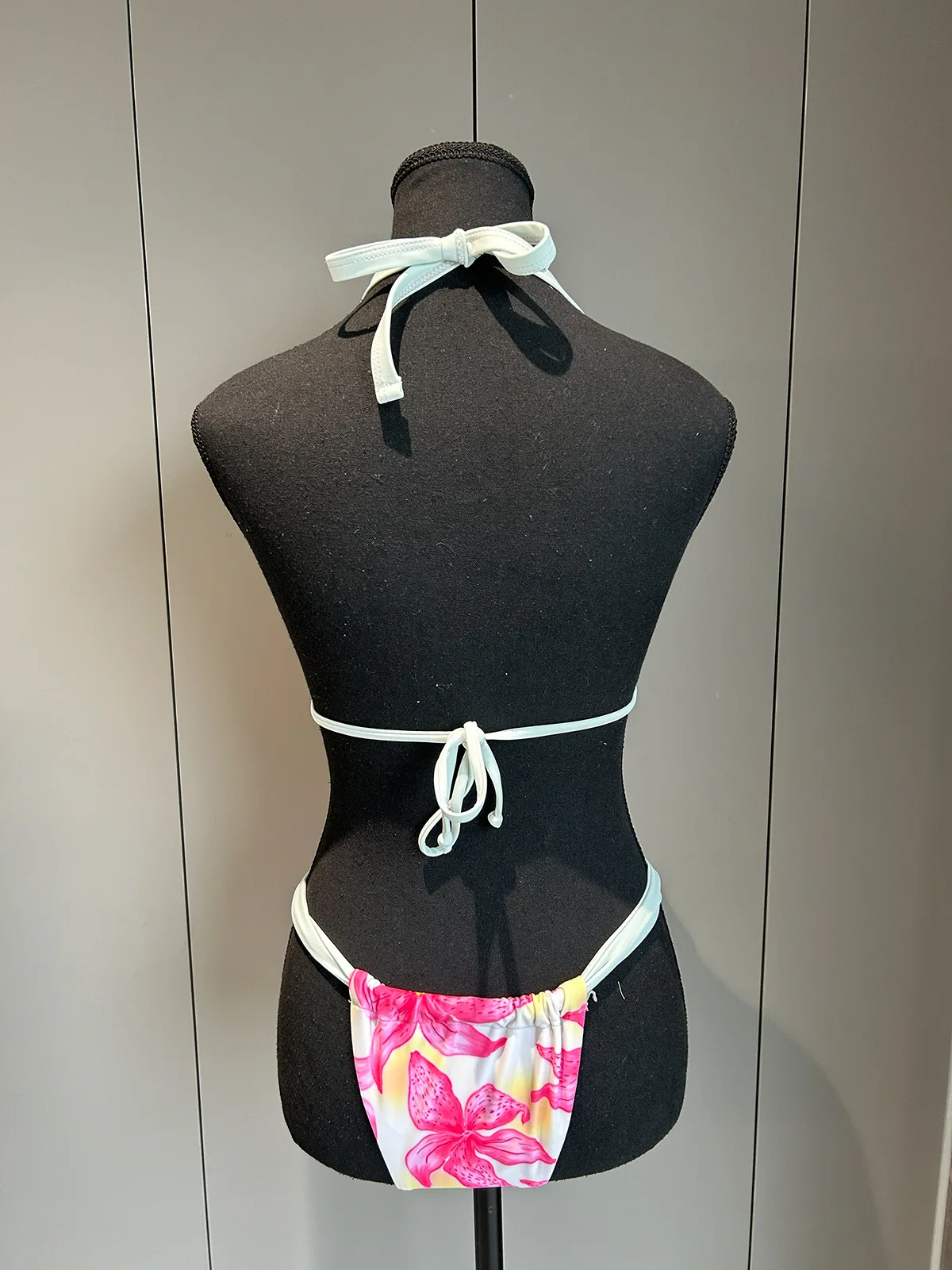 Women's 2026 Push up Halter Bikini Two-Piece Set Bandage Bathing Suit Sexy Thong Summer Beach Swimwear