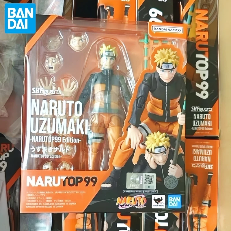 New Japanese Genuine Bandai SHF NARUTOP99 Naruto Vortex Naruto Naruto Portable Model Collection Toy Global Character Popularity