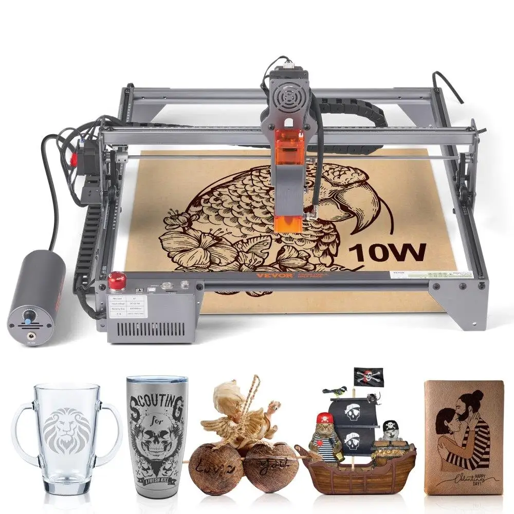 

10W engraver machine 15.7x15.7 inch large area 10000mm min fast carving compressed spot eye protection durable for metal