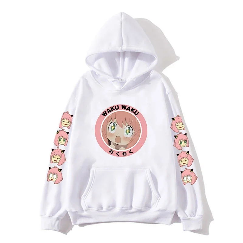 Fashion Streetwear Anya Anime Spy X Family Hoodies Manga Kawaii Cartoon Mens/Women Sweatshirt Tops Unisex Couple Hoodie Plus