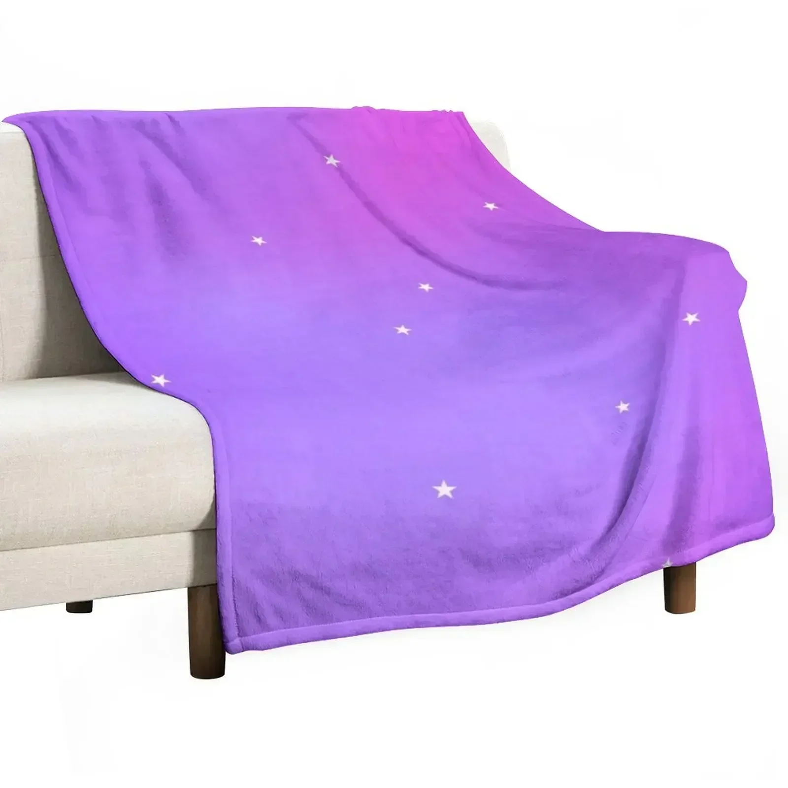 Pastel Stars Throw Blanket Heavy Multi-Purpose for babies Flannel Fabric Retros Personalized Gift Blankets