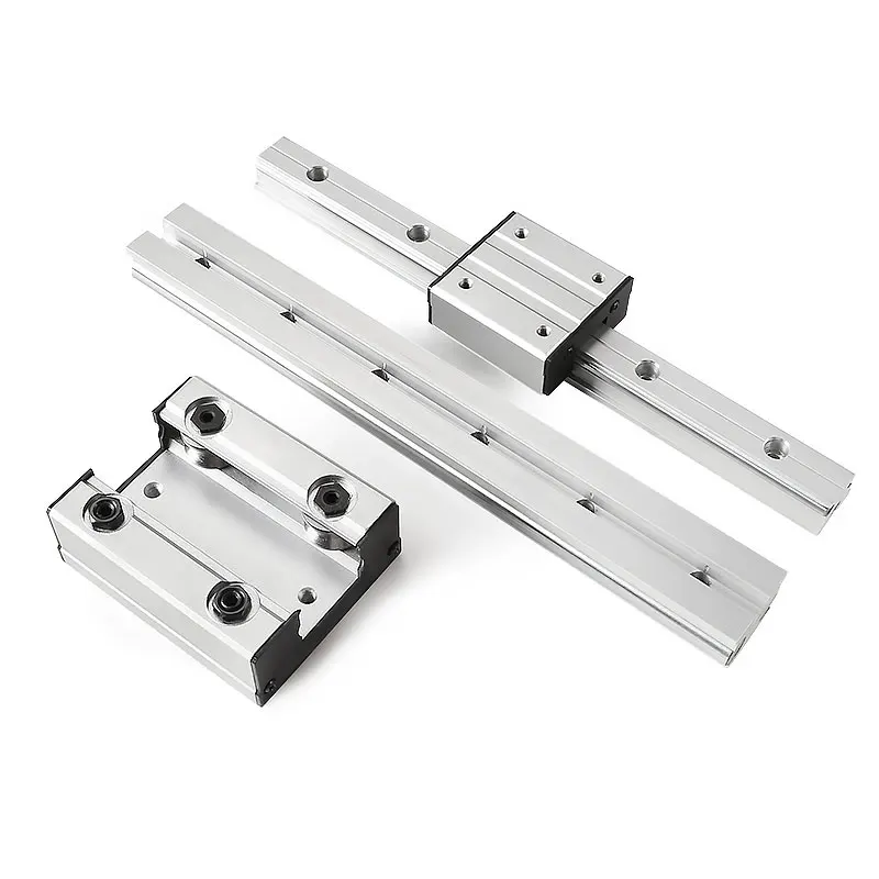 1/2PC Double Axis Core Linear Guide LGD6 Axis Roller Guide Rail With 4/6 Rollers Slider Length 150-1150mm Slide Rail Combination
