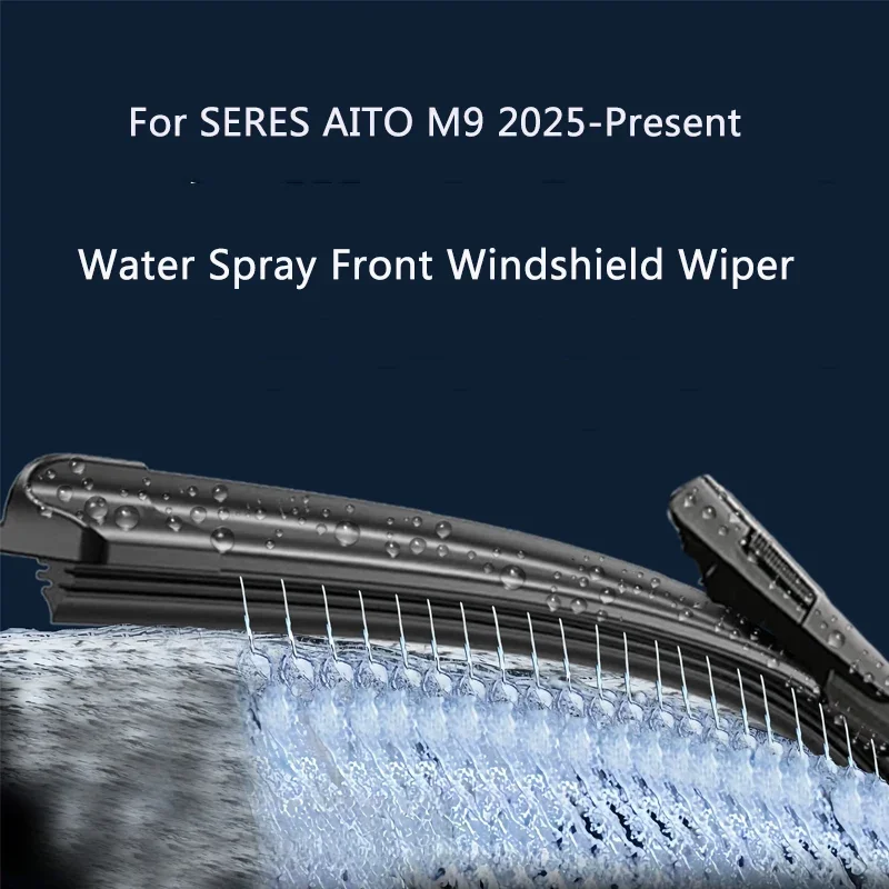 

Car Custom Wet Arm Frameless Wiper Blades Front Windshield Water Spray Cleaning Auto Accessory For SERES AITO M9 2025-2026