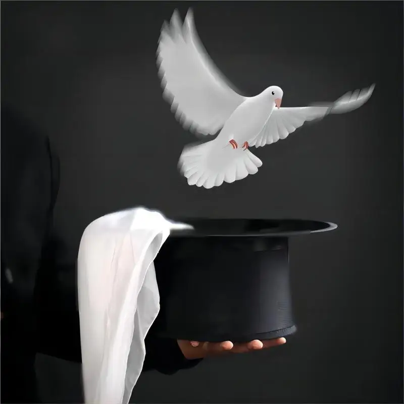 Magic Tricks  Dove Hat , The Scarf Disappeared, Stage ,Props ,Professional, Magician, Street ,Magia, Gimmick, Comes With Silk