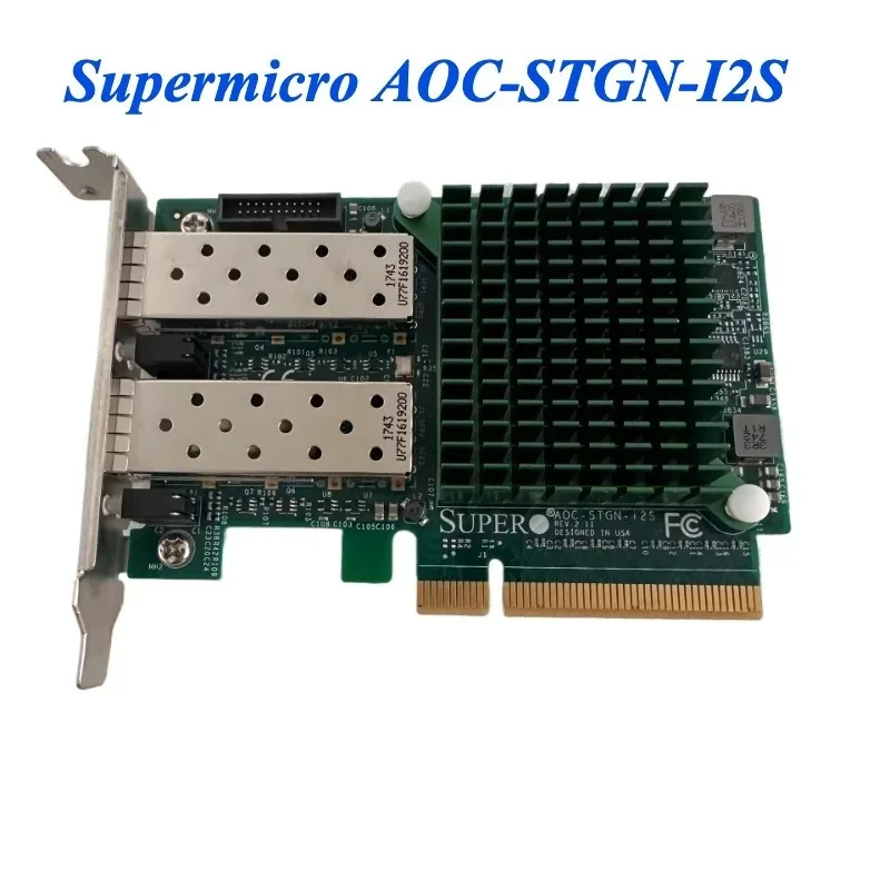 

Supermicro AOC-STGN-I2S X520-DA2 10GB dual port 10 Gigabit fiber optic network interface card 82599ES chip