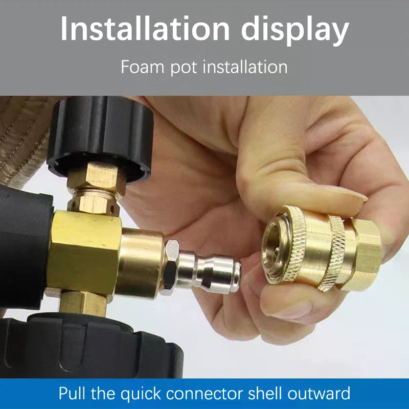 

Муфта для мойки высокого давления для садовых соединений, запасные части, быстроразъемный разъем 1/4, разъем для машины для очистки высокого давления