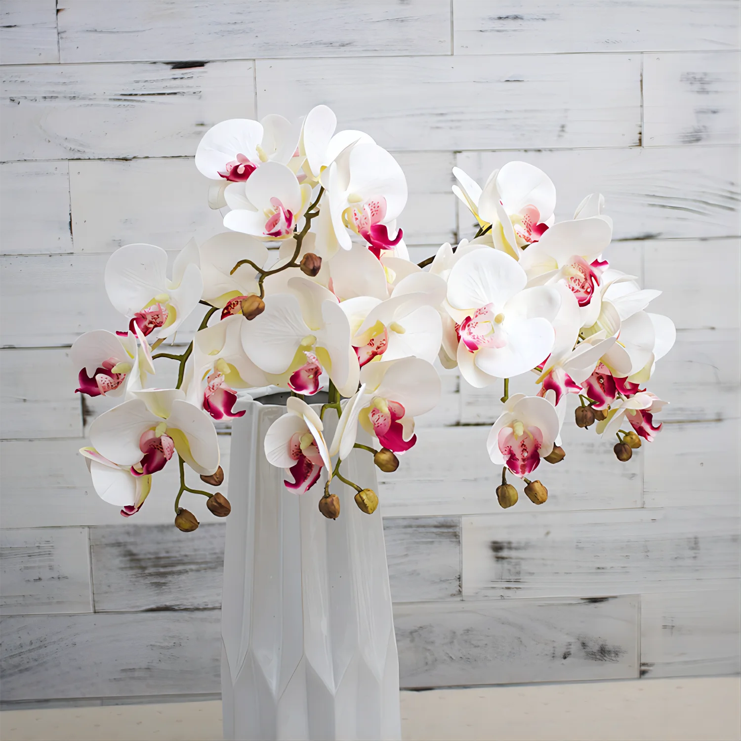 Artificial Phalaenopsis 3D 6 Flowers Realistic Feel Dry Flower Ornaments Wedding Party Home Hotel Bouquet