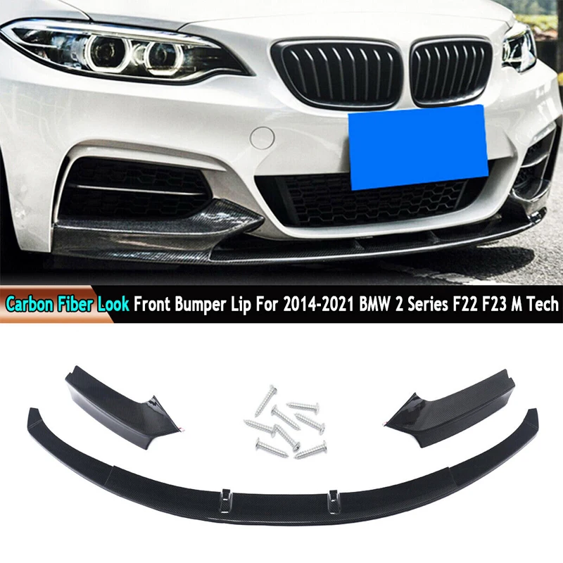 

Spoiler Car Front Bumper Lip Spoiler Splitter Bumper Lip Body kit Tuning Fit For BMW 2 Series F22 F23 2013-2020 M Sport