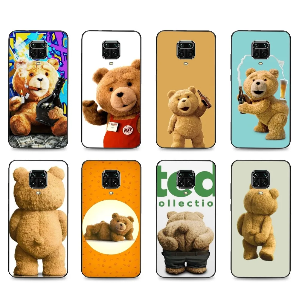 

Teddy Bear Cartoon Phone Case For Xiaomi Mi 5X 8 9 10 11 12 Lite Pro 10T PocoX3pro PocoM3 Note 10 Pro Lite