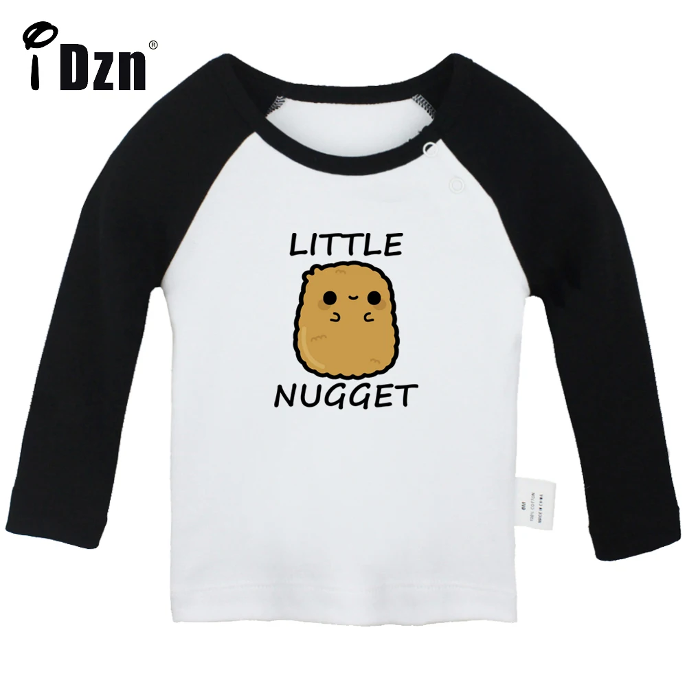 Little Nugget & Little Bean Funny Printed Cute Baby Boys T shirt Baby Girls Long Sleeves T-shirts Infant Tops Clothes