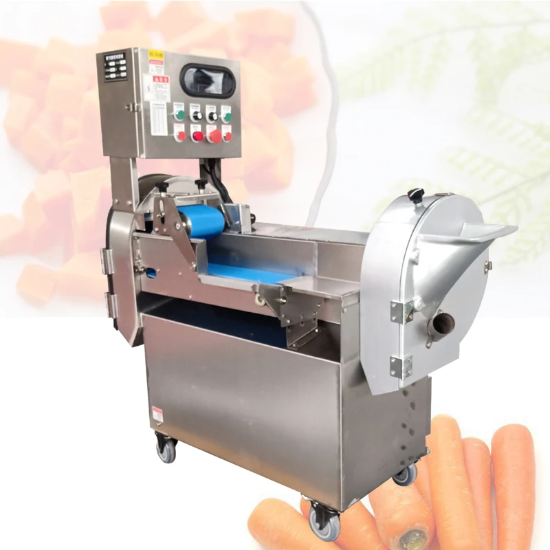 

Commercial Vegetable Cutter Machine Multi-Functional Slice Cutting Section Dual Motor Adjustable Speed Electric Vegetable Cutter