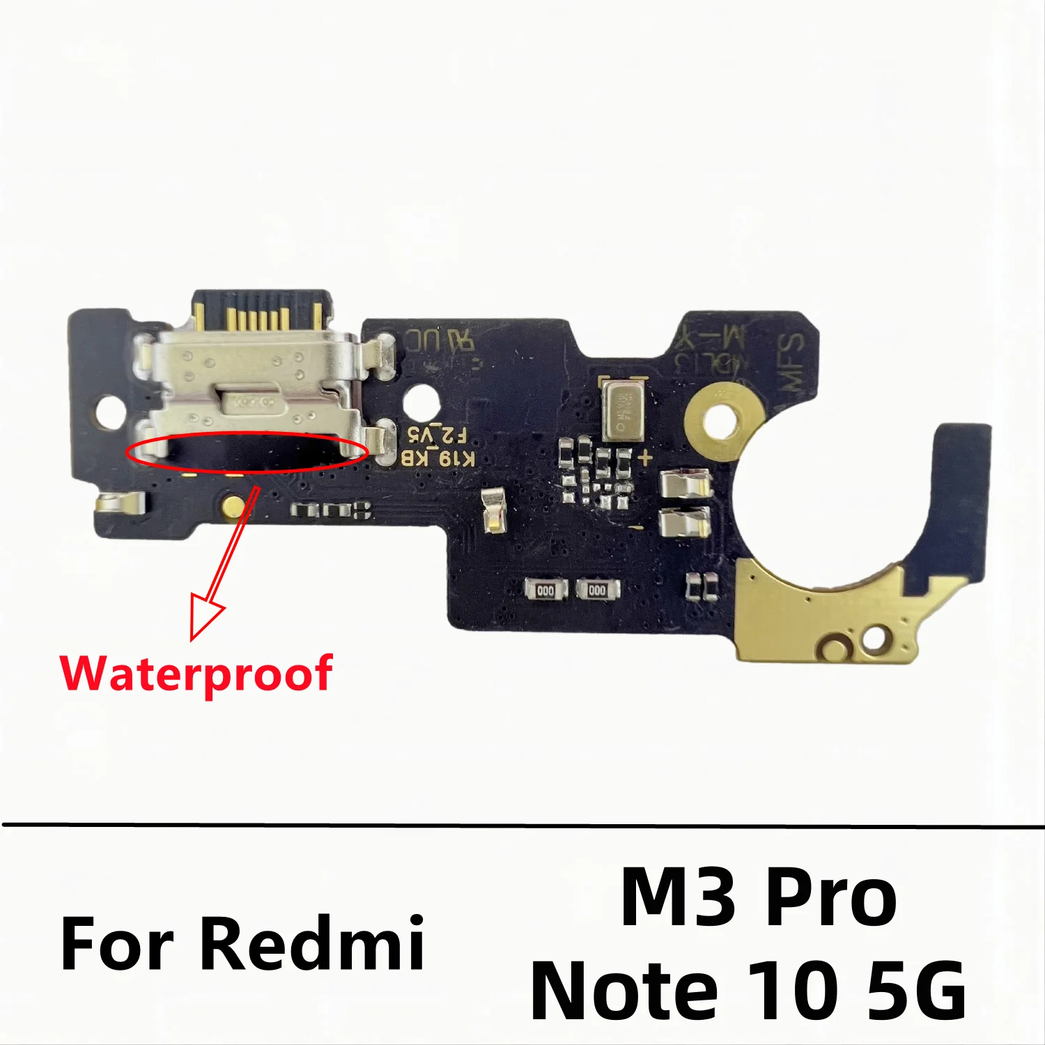 Puerto de carga de placa de conector de Cable flexible de base de cargador USB, piezas de repuesto para Redmi Note 10, 5G, M3 Pro