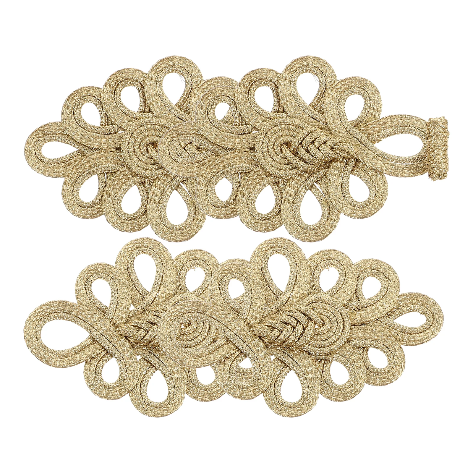 

2pcs Silver Thread Handcrafted Ornate Frog 9 Hole Design Sewing Closures For Coats Suits Cheongsams Decorative Cloak
