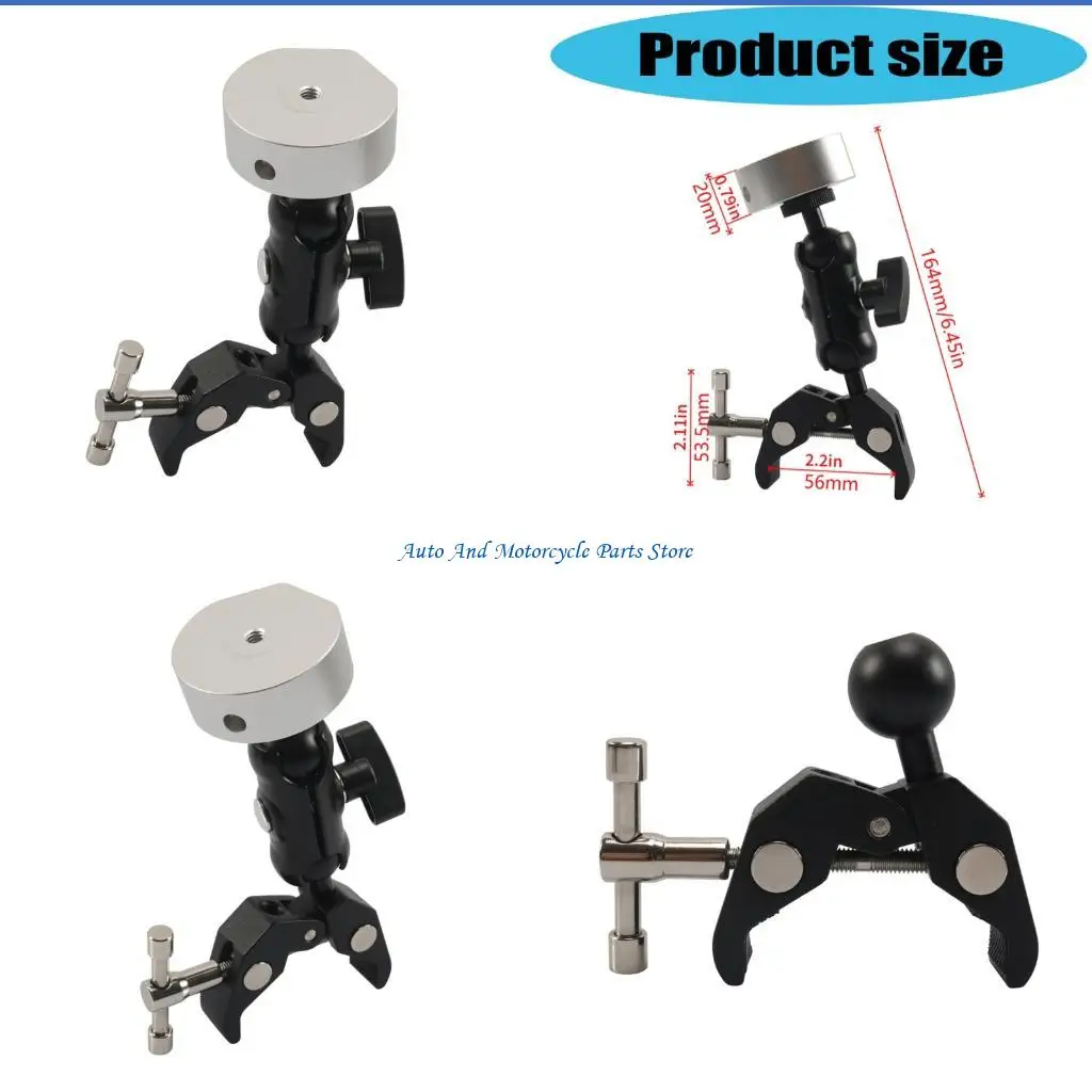 

P9FD Adjustable Clamp Mount for Mini 360 Degree Rotating Mount Holder for Yacht/Guardrails Aluminum Clamp Holder
