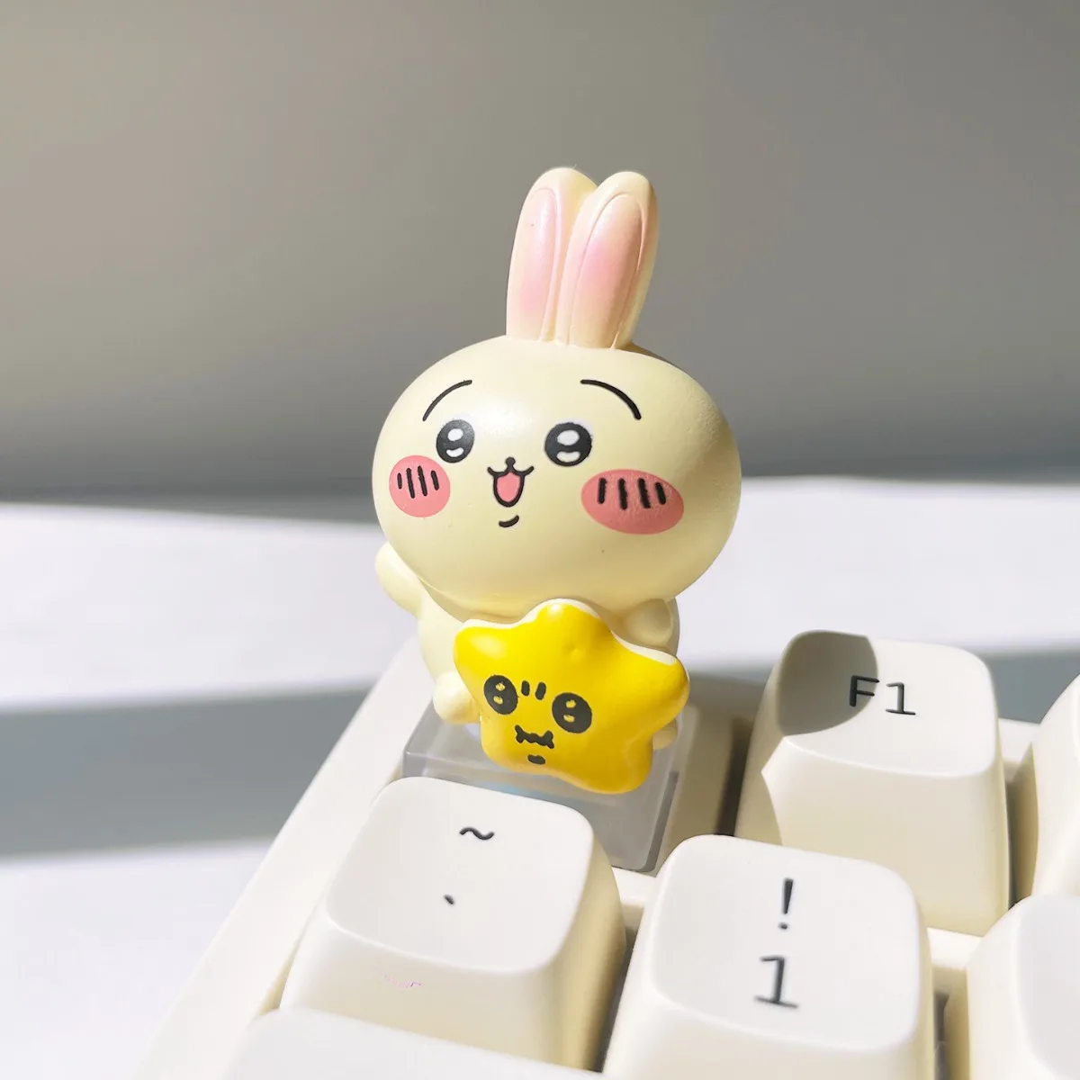Cute Chiikawa Usagi Momonga Resin Replaceable Light Keycap for Mechanical Keyboard Kawaii Anime Cartoon Holiday Gifts Toys view 4