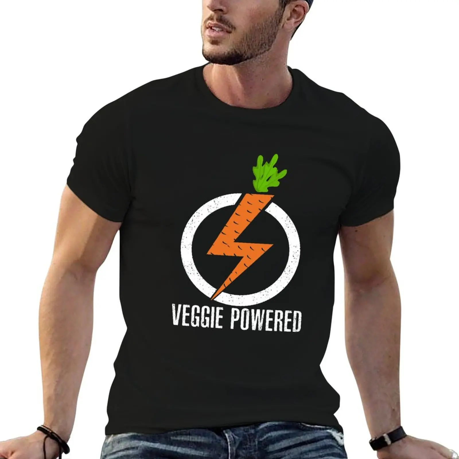 Veggie Powered T-Shirt Athletic Quick Dry T-Shirt for Men