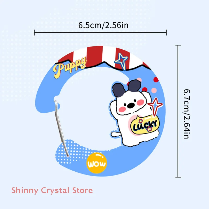 Pochacco Carabiner Diy Acrylic Retractable Pull-Up Clip Pendant Jewelry Keychain Gifts Backpack Handbook Decoration