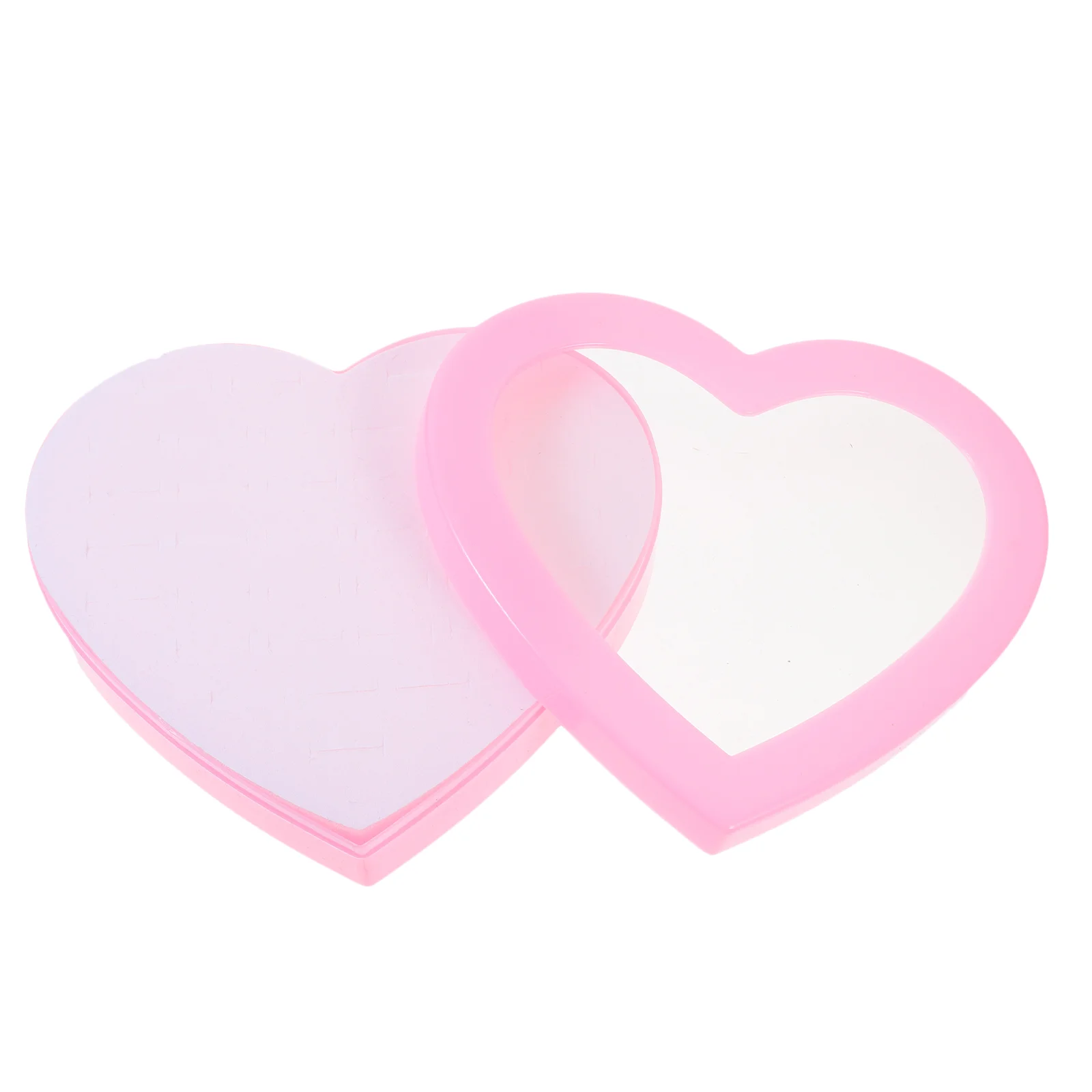 

Heart Shaped Ring Box Love Heart Clear Plastic Ring Box Earrings Jewelry Stand Display Organizer Case Foam Insert