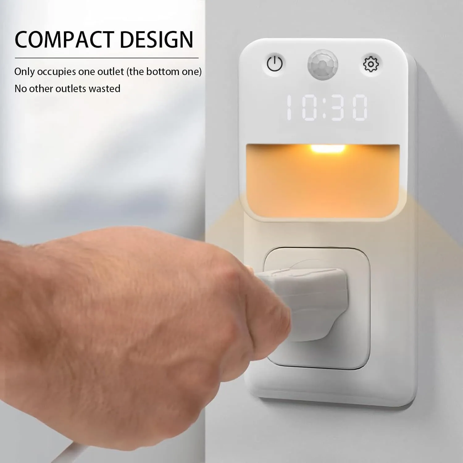 

1 шт./2 шт. настенные часы с датчиками движения, подходят для использования в спаленях, прихожей, кухонах, лестниках