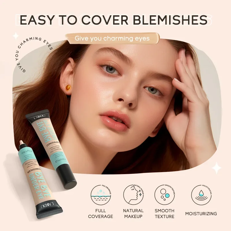 

3 Color Face Concealer Long Lasting Cover Dark Circles Acne Pores Liquid Concealer Oil Control Highlighter Face Makeup Cometics