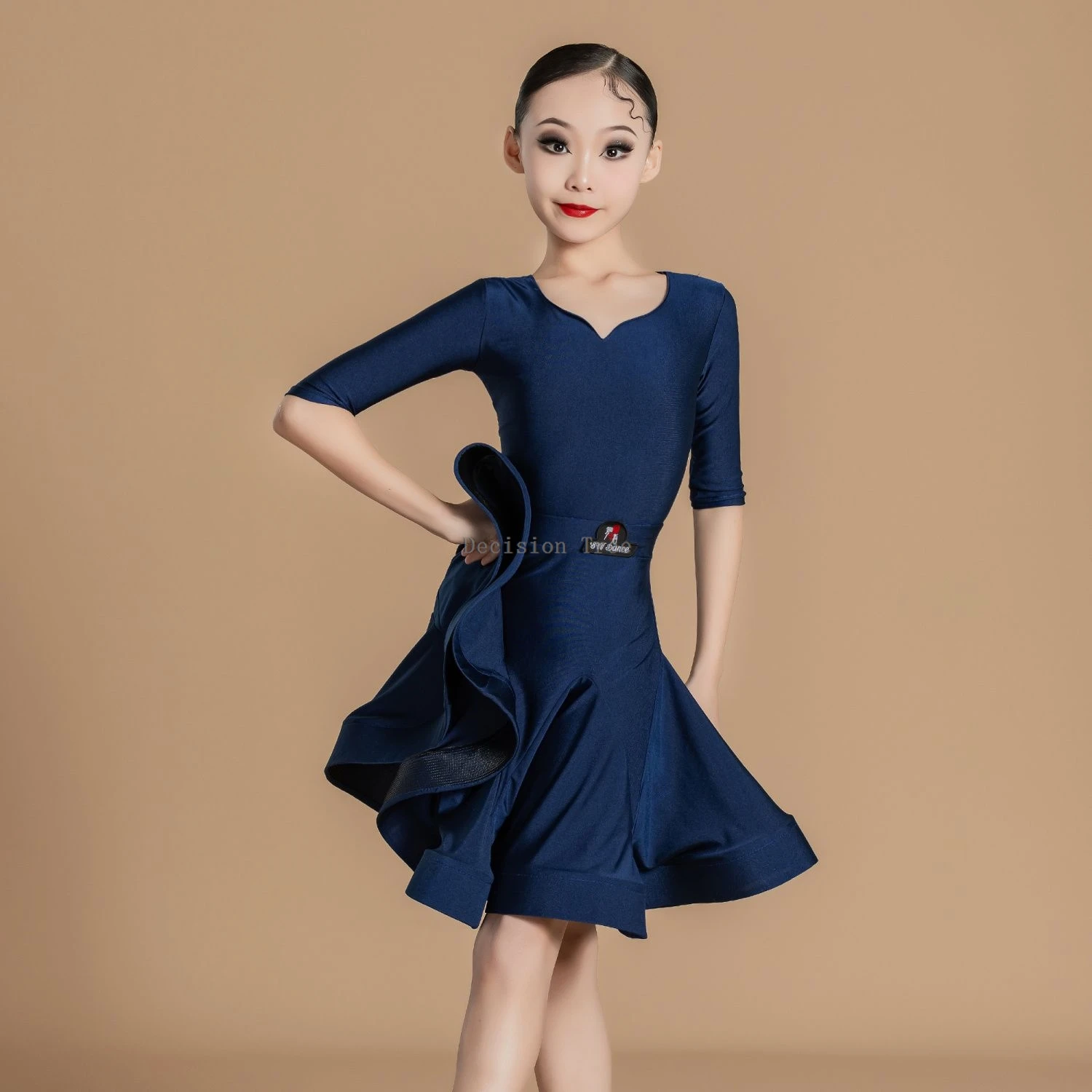 

Новинка 2025, детские костюмы для латинских танцев, стандартная униформа для профессиональных соревнований для девочек, детская форма для латинских выступлений