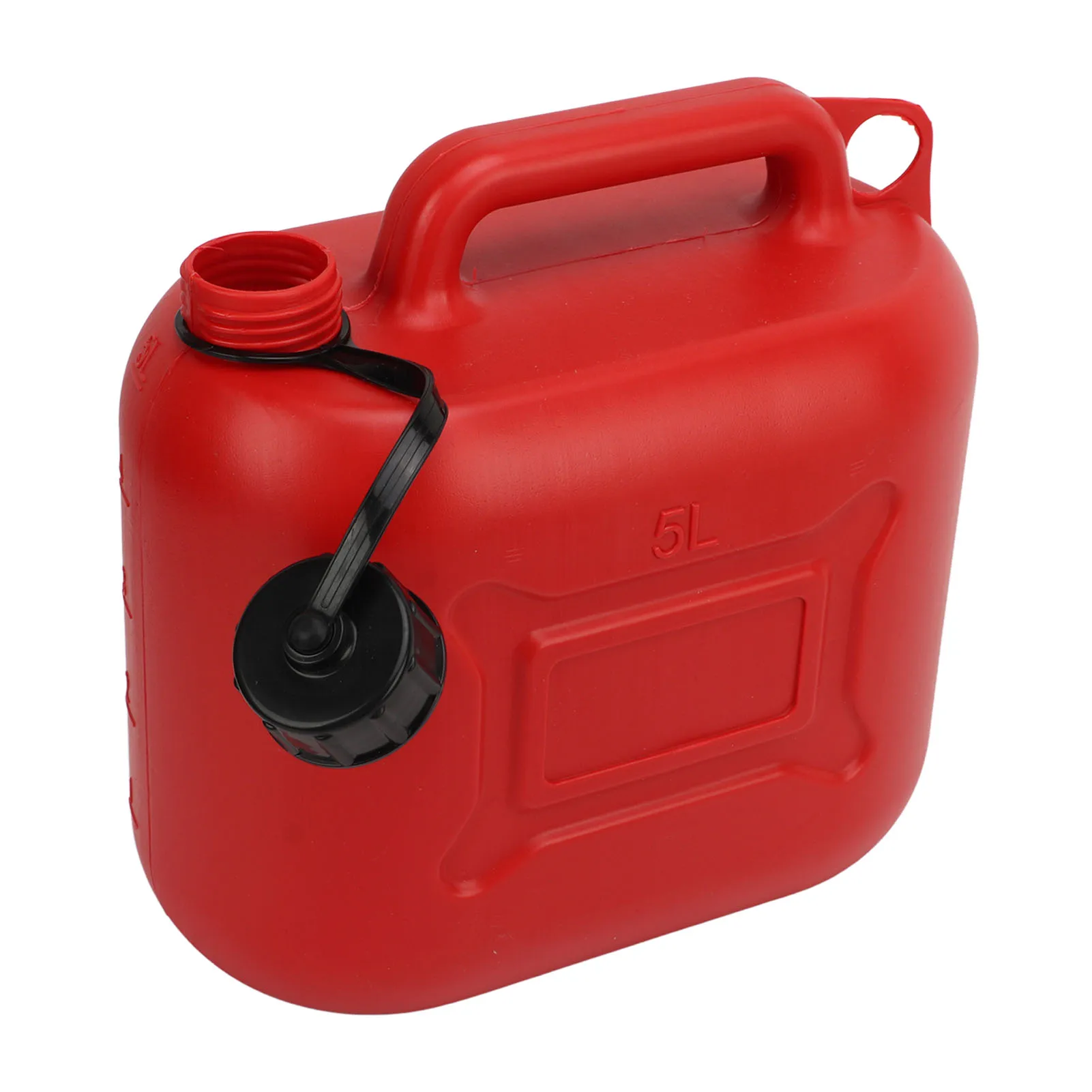 Fuel Gas Can 5L 1.3 Gallon ABS Leakage Free Red Portable Gasoline Container with 27cm Outlet Pipe For Car Motorcycles