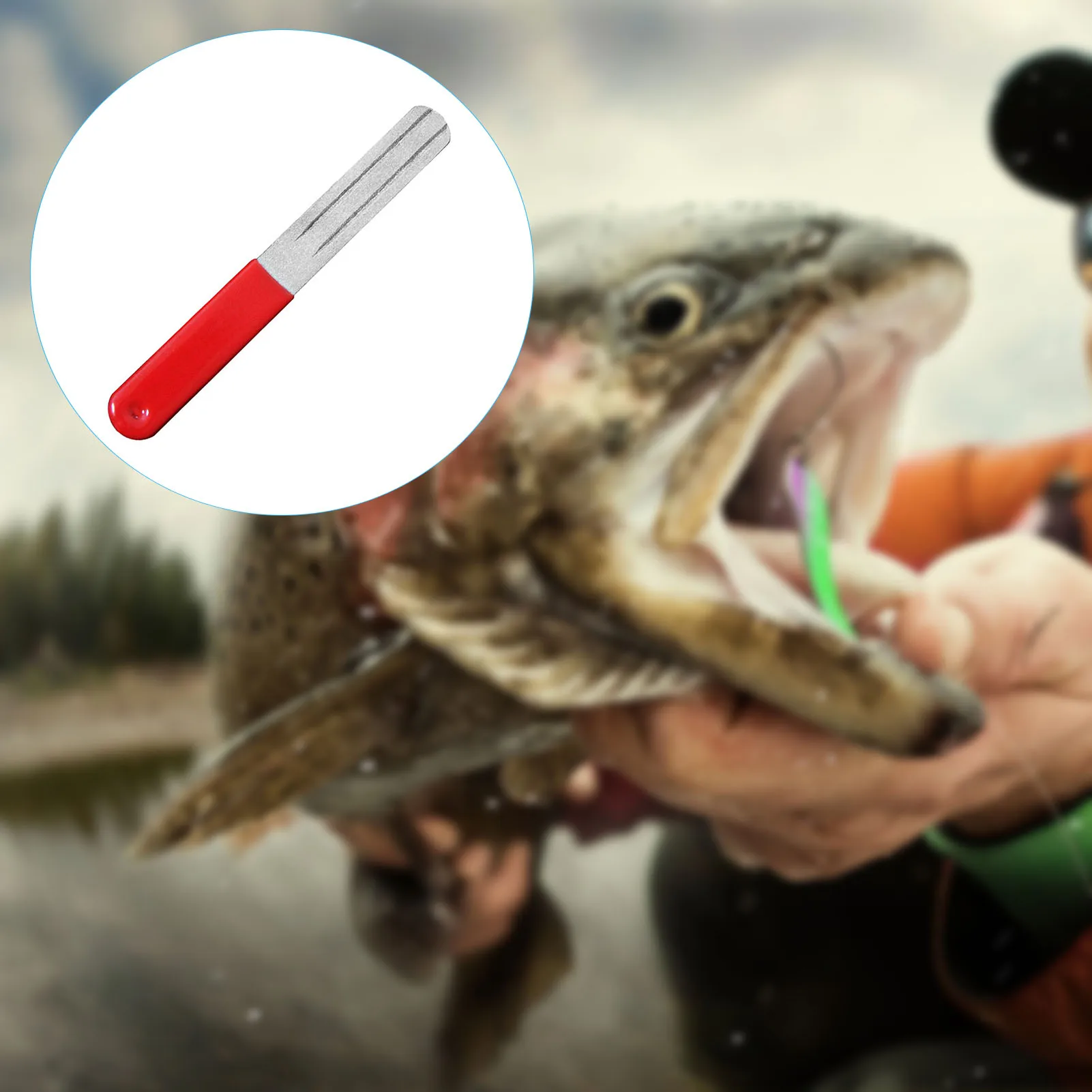 Fishing Hook Sharpener Diamond Grinding File Professional Tool for Outdoor Fishing Trips Portable Durable Gear Accessory