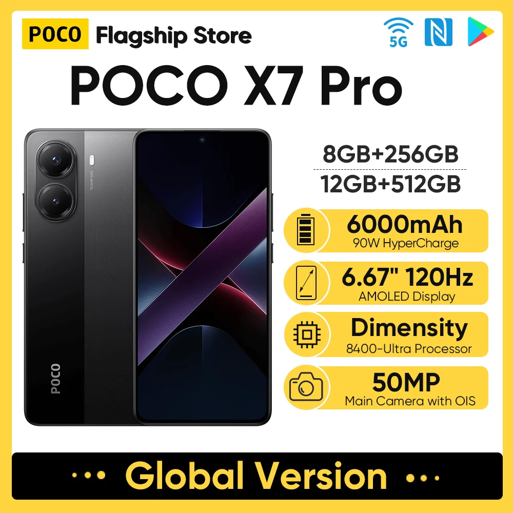 Global Version POCO X7 Pro Smartphone Dimensity 8400 Ultra 6.67