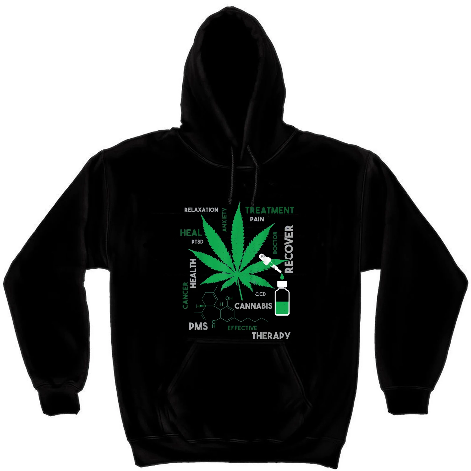 

Забавный CBD Oil Fans Gift, пуловер с капюшоном из конопли Marijuana Weed Cannabis, новинка, повседневные мужские толстовки из 100% хлопка, модная уличная одежда