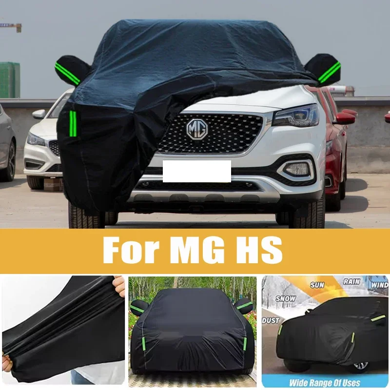 

For MG HS 2 Full Car Cover Four Seasons Universal Outdoor Sun Anti UV Rain Snow Dust Protection Oxford Cloth Car Accessories