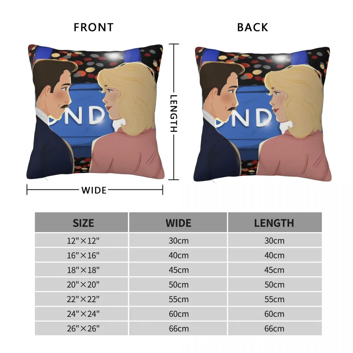 Tall Blonde & Mustache Man Square Pillowcase Polyester Linen Velvet Printed Zip Decor Pillow Case Bed Cushion Cover