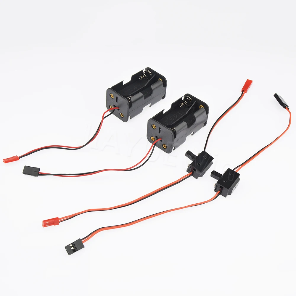 1 قطعة 4 × AA حامل البطارية استقبال صندوق الطاقة/تشغيل/إيقاف التبديل مع Futaba/JR/JST التوصيل ل RC طائرة سيارة قارب DIY بها بنفسك #6