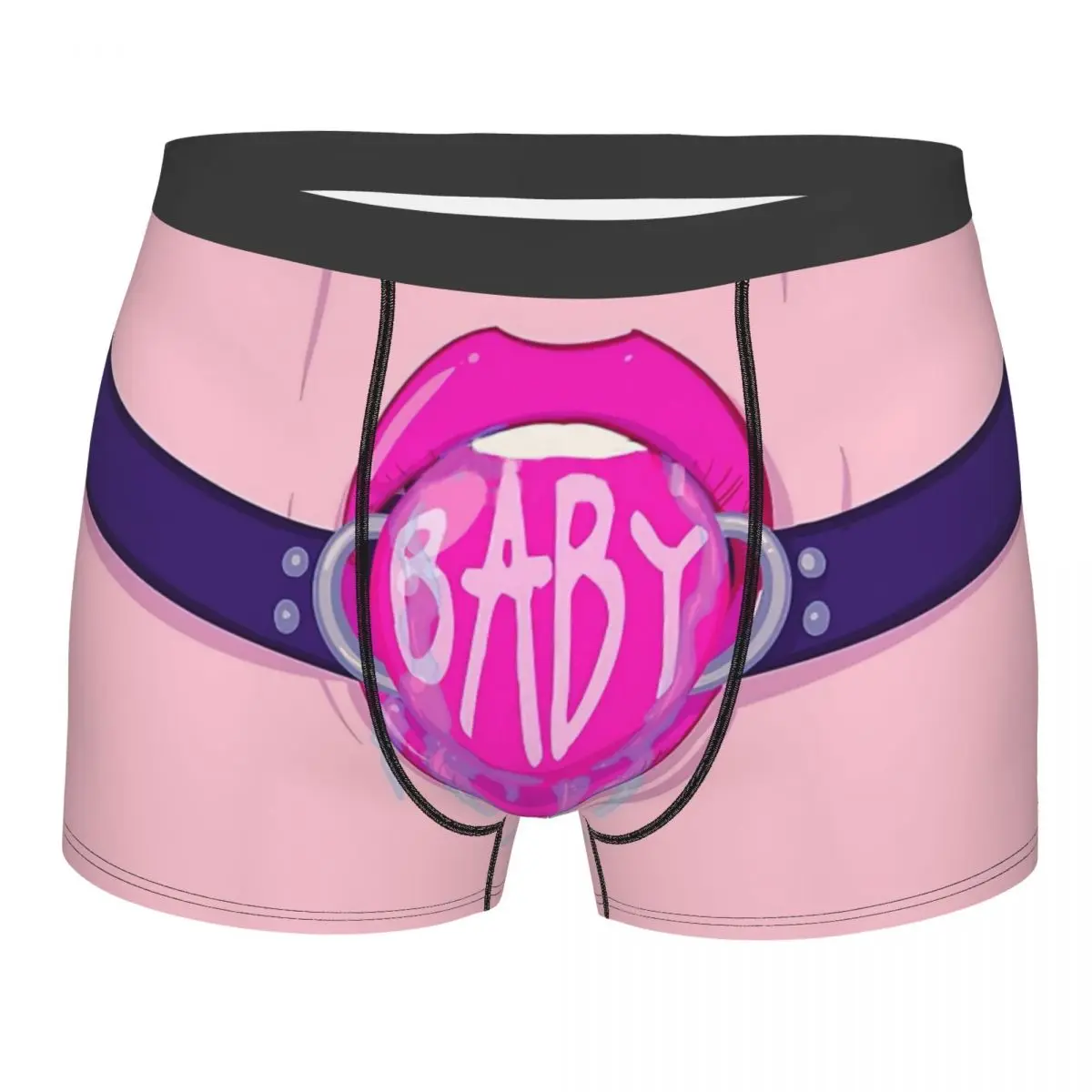 

Ball Gag Mouth And Tongue Underpants Breathbale Panties Male Underwear Print Shorts Boxer Briefs