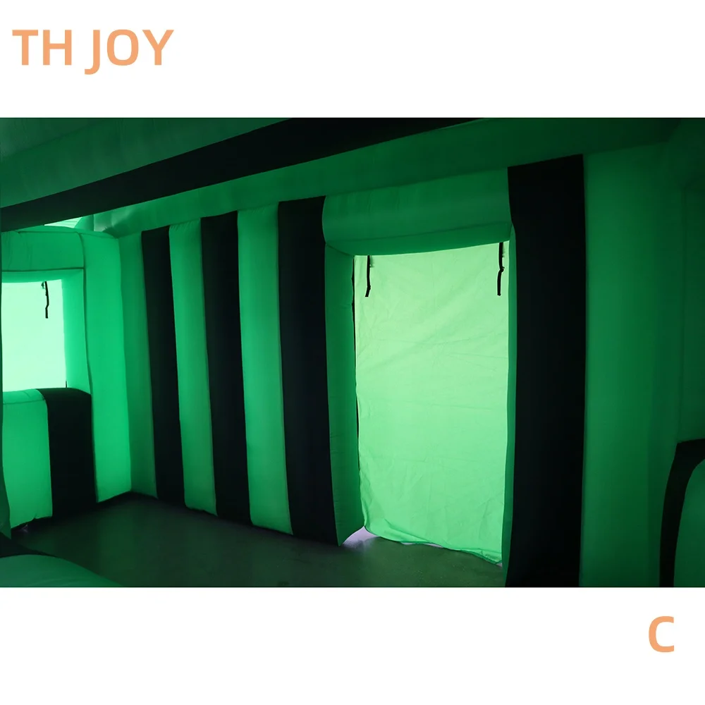 Navio aéreo rápido à porta, cabine de concessão inflável 2 em 1, cabine de lanche ao ar livre, tendas de loja de tratamento de carnaval para eventos