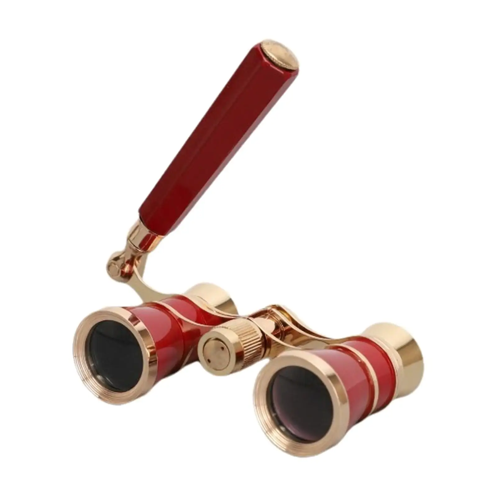 Classic Gold Binocular Desk Ornament Telescope Display for Vintage Interior Furniture and C Shaped Auxiliary Table