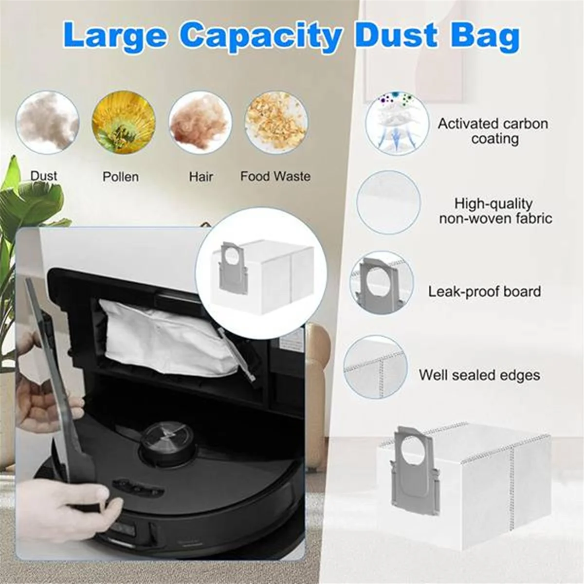 

B26B 31PCS Brush Dust Bag Filter and Mop Cloth Set for Roborock S8 MaxV Ultra Vacuum Cleaner Accessories Replacement Parts