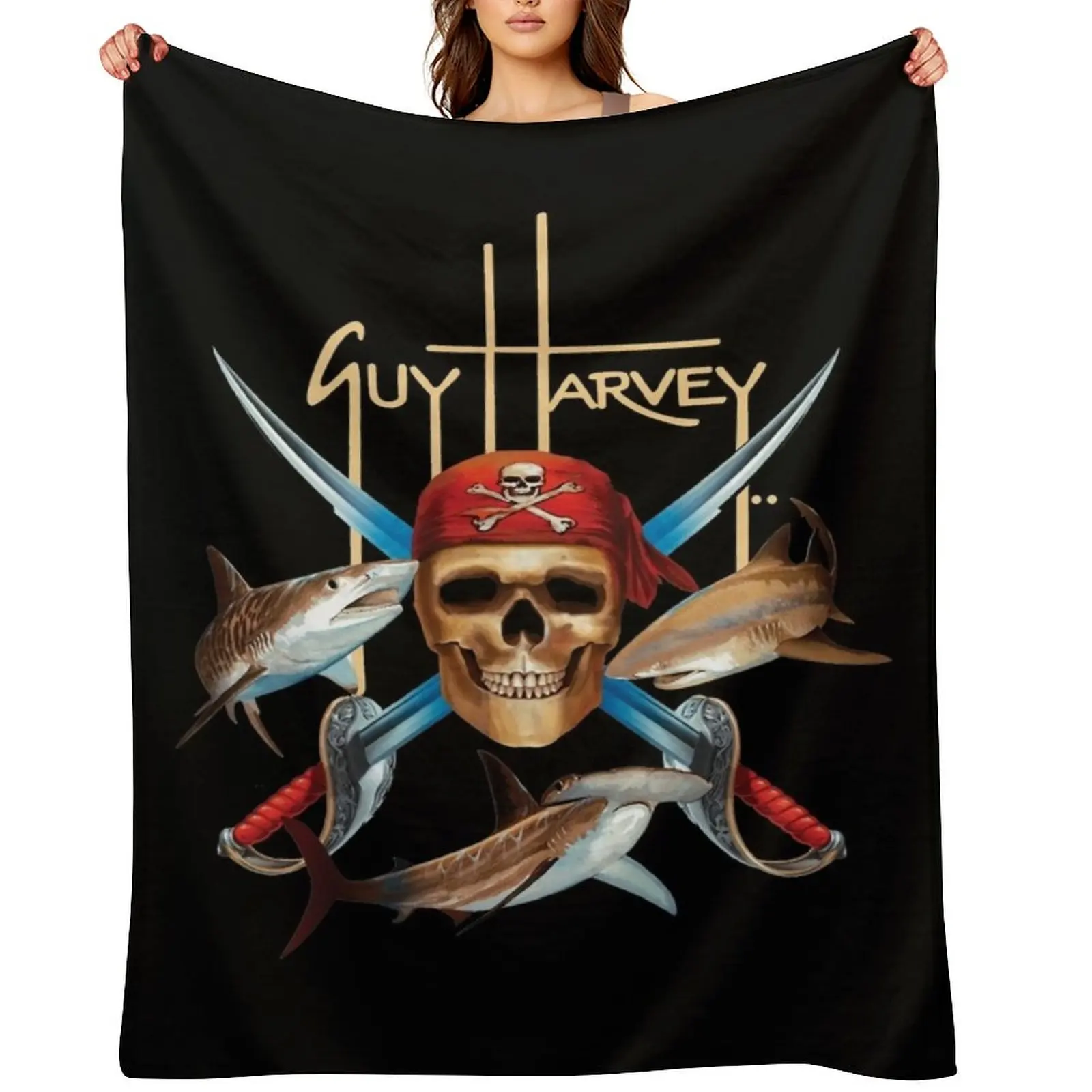 

New Pirate Throw Blanket Beach anime sofa bed funny gift Blankets