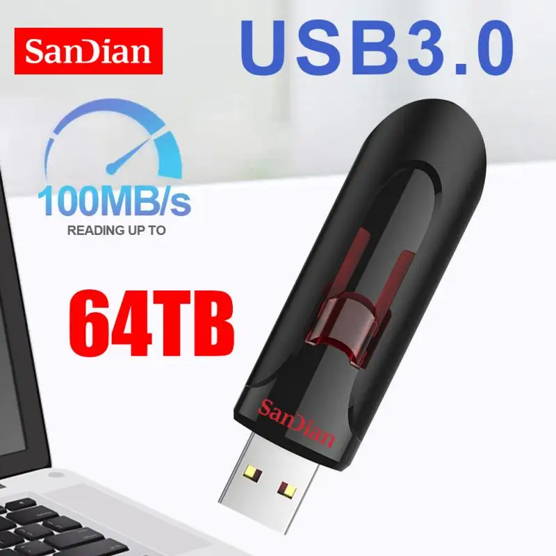 64TB USB Flash Drives 32TB High Speed Pen Drive 16TB USB 3.1 Flash Disk 4TB USB Stick 8TB USB Memory For Laptop Tablet PC