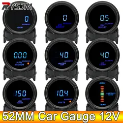 AD Digital Turbo Boost Gauge BAR PSI 52mm Car Water Temp Meter Oil Temp Oil Pressure Gauge Voltmeter Tachometer EGT Gauge Holder
