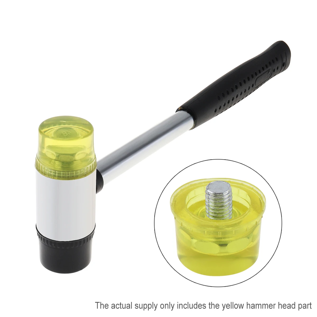 35mm Rubber Hammer Head Double Faced Work Glazing Window Beads Hammer with  Replaceable Hammer Head Nylon Head Mallet Tool