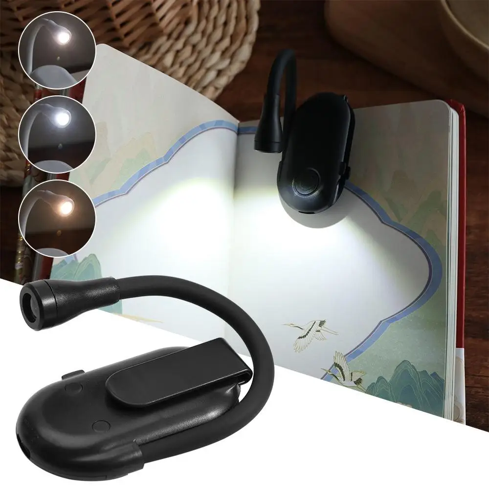 

Booklight Dimmable Mini LED Night Light 360° Flip USB Rechargeable Book Lamps Eye Protection Plastic Reading Light Bedroom