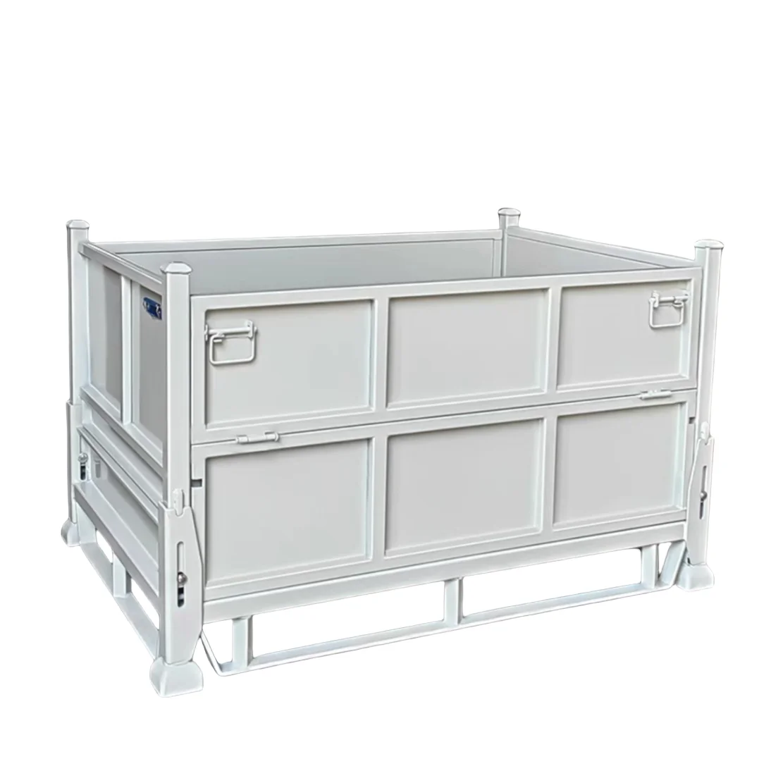 dh- Heavy Duty Foldable Steel Metal Lockable Pallet Size Variations Foldable Warehouse Storage Cage Cargo Storage Equipment%