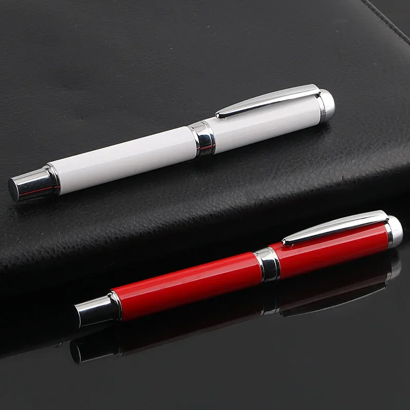 High Quality Luxury Metal Black Signature Ballpoint Pens Business Writing Office Supplies Stationery Customized Logo Name Gift