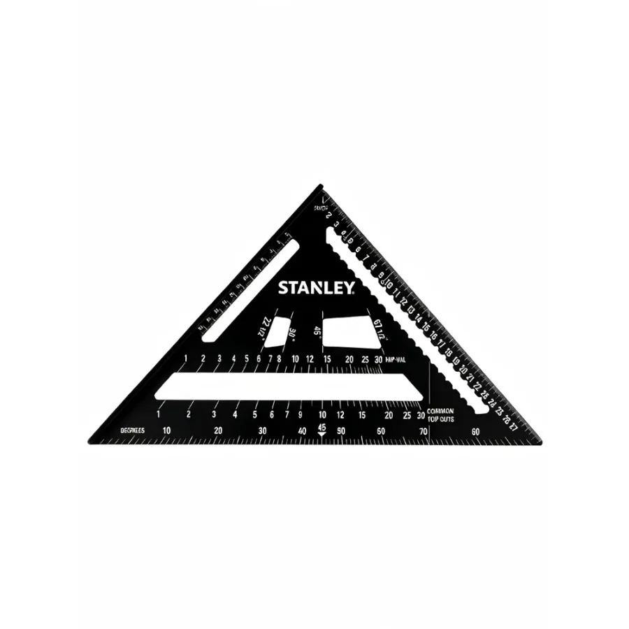 STANLEY STHT46102-0 FATMAX 300mm Aluminium Quick Square Professional Rafter Layout Tool for Carpentry Roof Framing and Saw Guide view 2