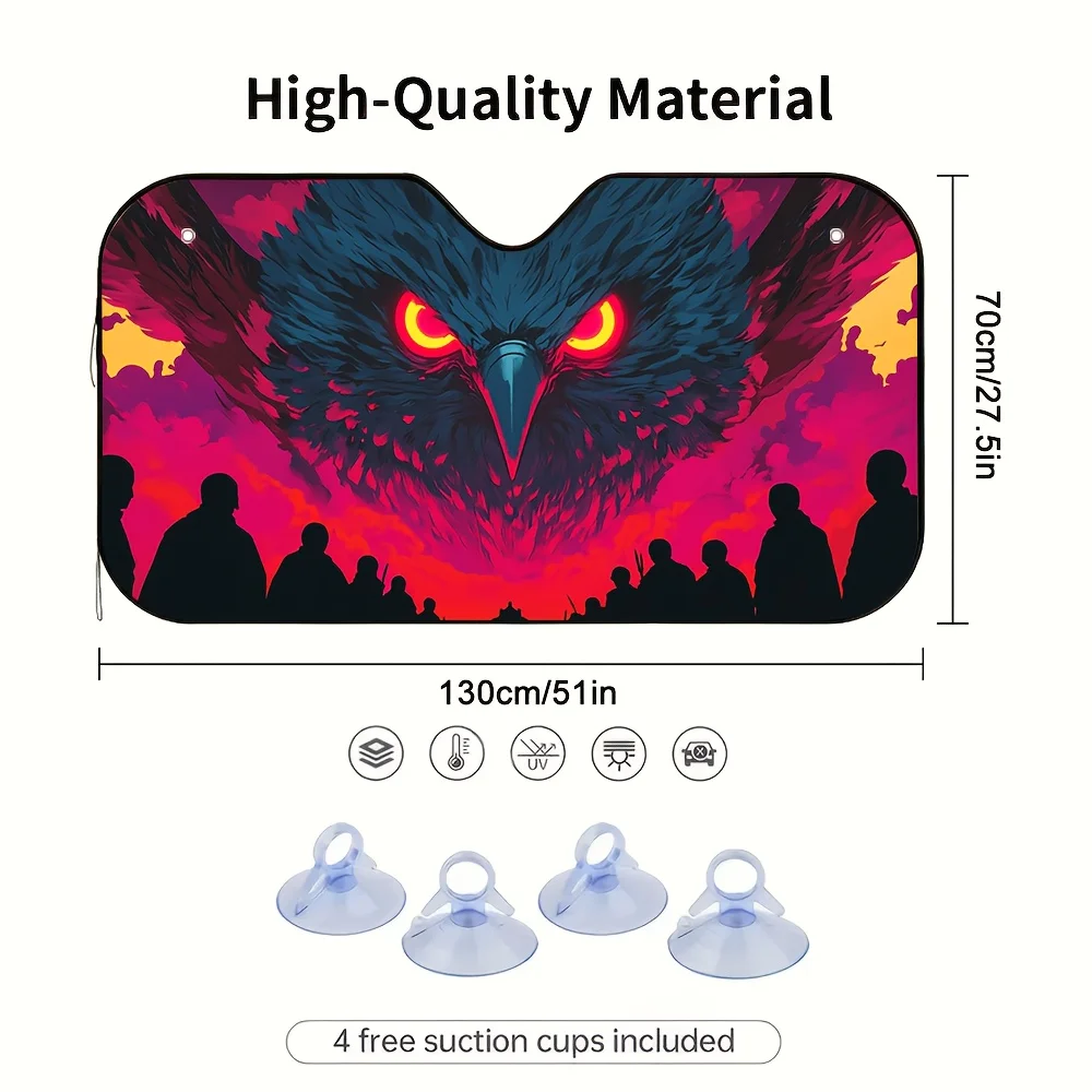 1pc Fiery Eye Of The Storm Car Sun Visor, Reduces Sunlight Effects On Drivers, Suitable For Long-Distance Drives And Daily Commu