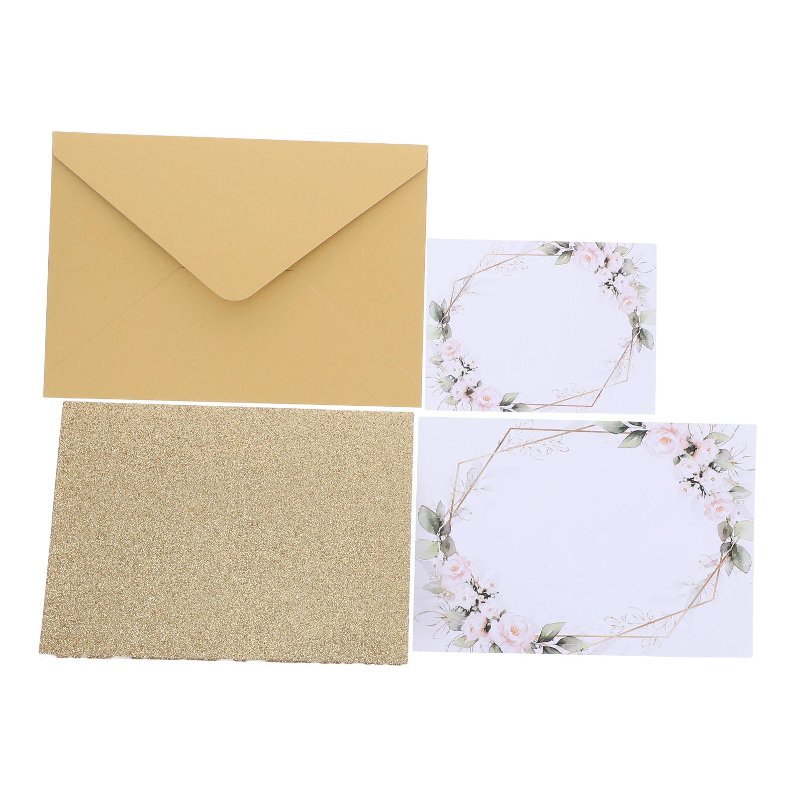 1 set 1 Set Glitter Wedding Invitation Cards Arched Door Style Thick Paper Blank Message Section Envelope Included For