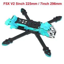 F5X V2 5 pollici 225mm / 7 pollici 296mm telaio in fibra di carbonio con spessore del braccio di 6mm per O3 Air Unit FPV Freestyle Camera RC FPV Drone