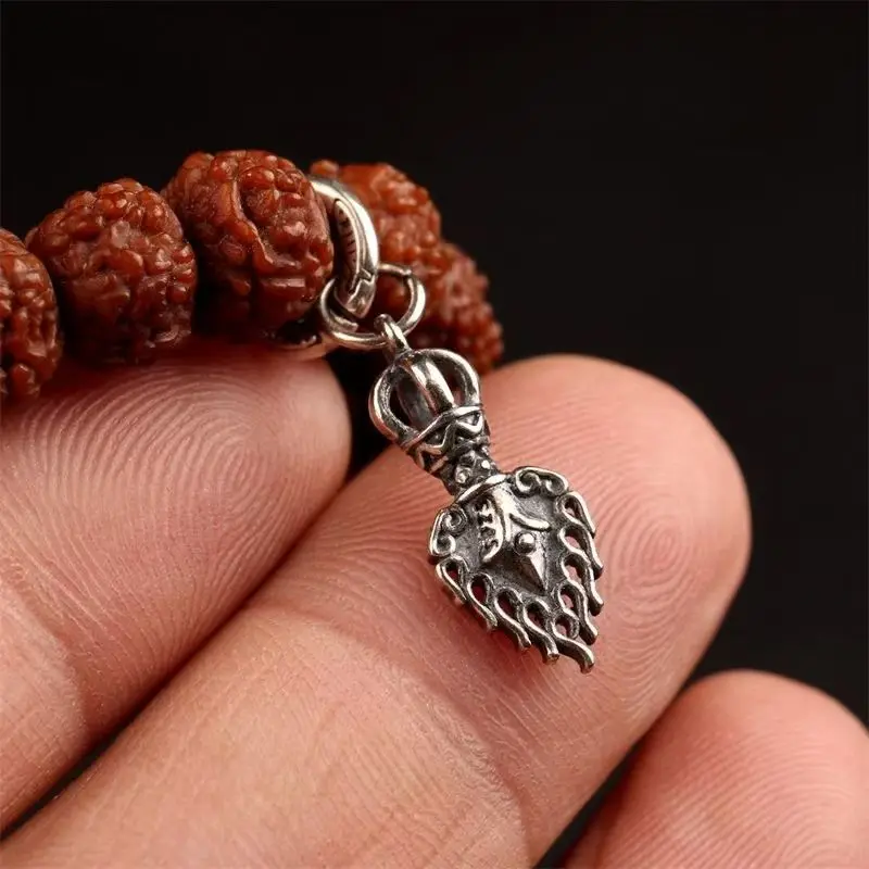Height 20mm Width 8mm Thickness 5.2mm Small Gray Alloy Sword Shaped Side Hanging Pendant for Bracelet DIY Jewelry Accessories