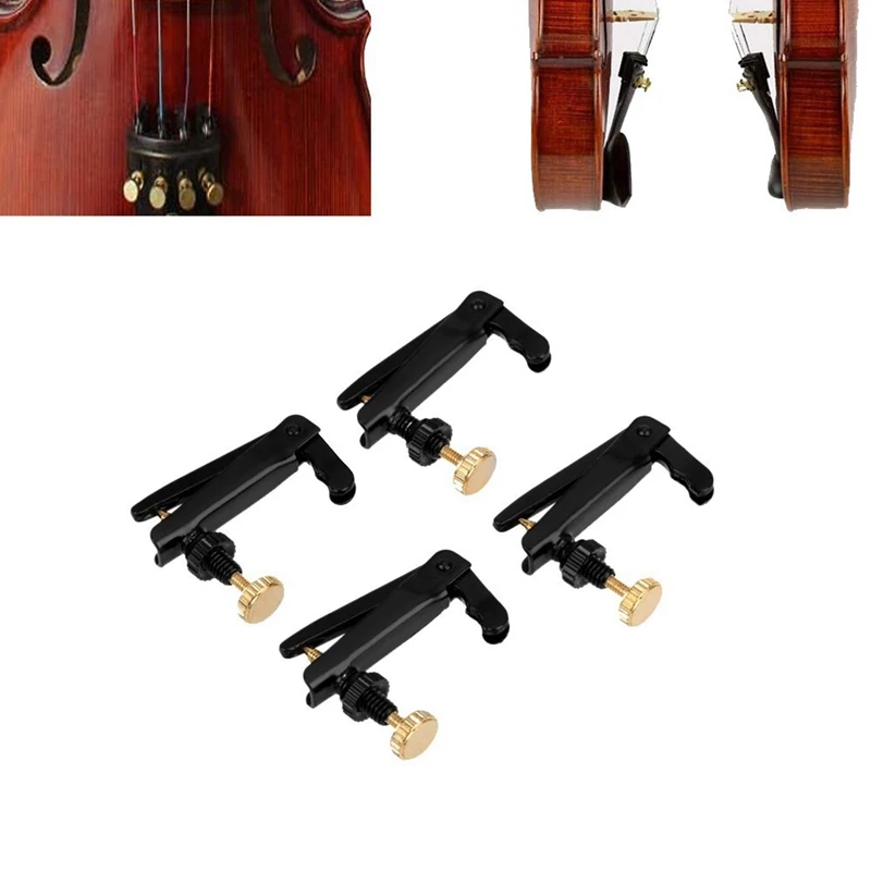 8Pcs Violin Fine Tuner Adjuster With Copper Plating Screws For 3/4 4/4 Size Violin Accessories