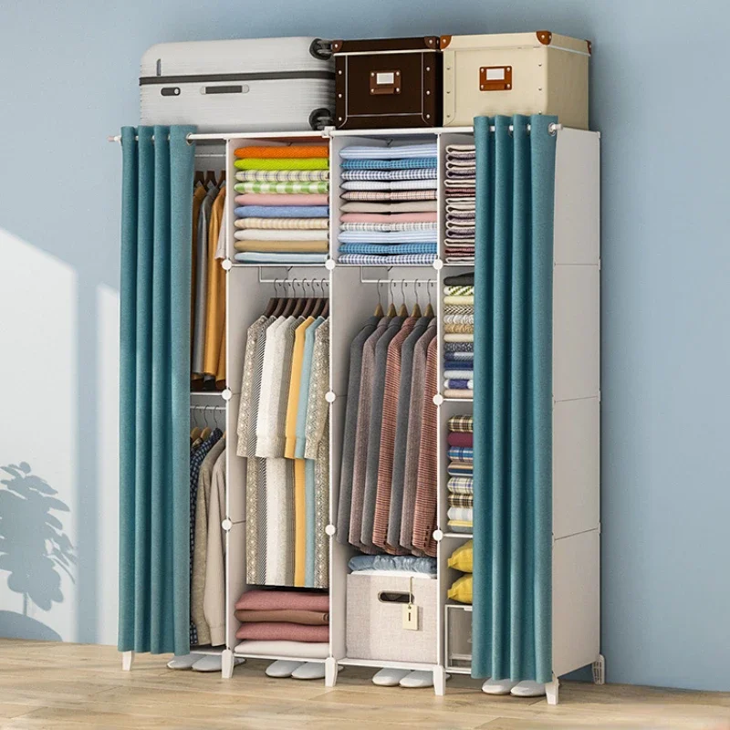 Women Clothes Stand Wardrobes Plastic Shoe Rack Organizer Bedroom Closets Wardrobes Cabinet Cabin Space Saving Office Furniture
